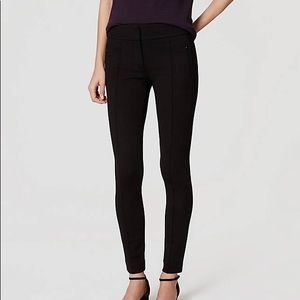 LOFT Zip Pocket Pintucked Ponte Leggings